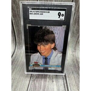 1991-92 TOPPS STADIUM CLUB#343 JAROMIR JAGR Pittsburgh Penguins SGC Mint 9.